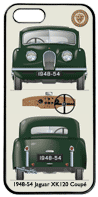 Jaguar XK120 FHC (wire wheels) 1948-54 Phone Cover Vertical